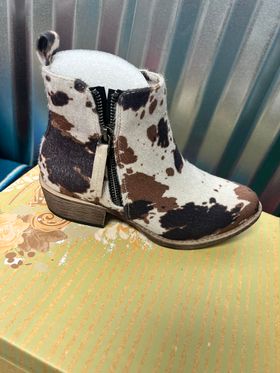 Very G Boots ' Chisel' Brown Cow Print Boots