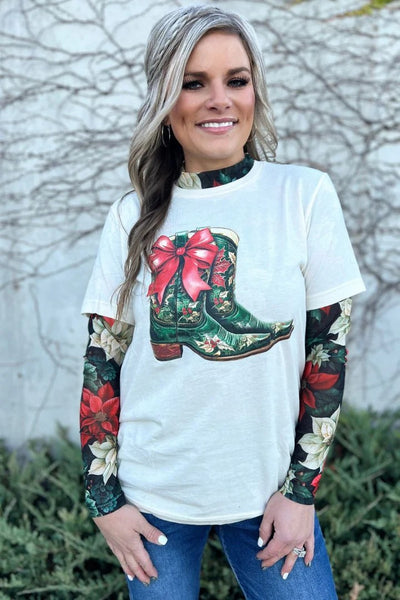 STERLING KREEK All I Want For Christmas Is Boots Tee