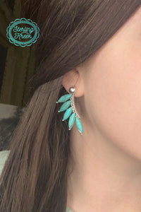 Sterling Kreek Turquoise Wing Earrings