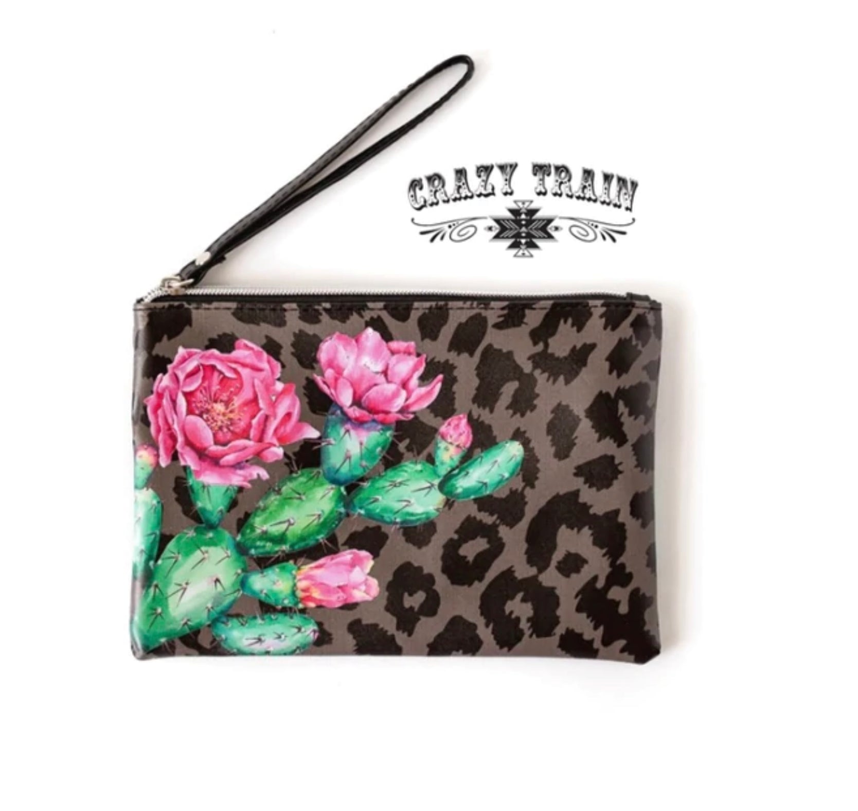 crazy Train Cactus bloom Makeup bag