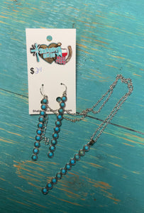 Western Boho Turquoise Necklace set