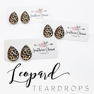 Big As Texas Golden Leopard Teardrops