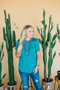 2 Fly Co THE BASIC Teal Top