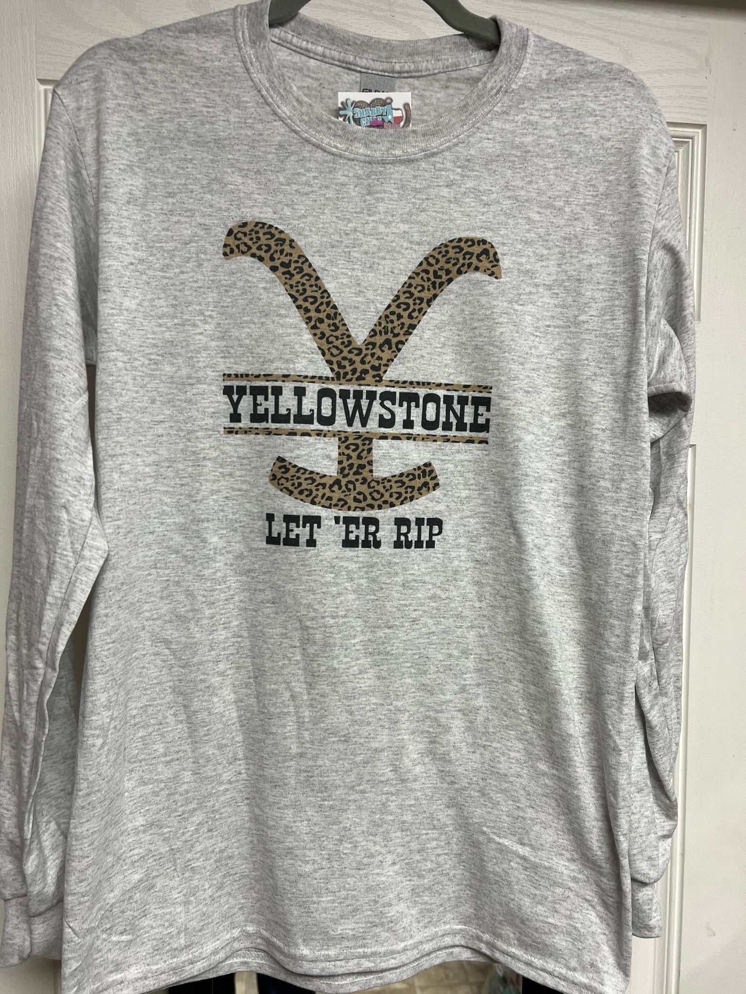 Grey Yellowstone Graphic Tshirt Long Sleeve