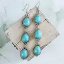 Turquoise dangle earrings several colors to choose from