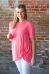 L&B Basic Scoop Neck top with side knot several colors