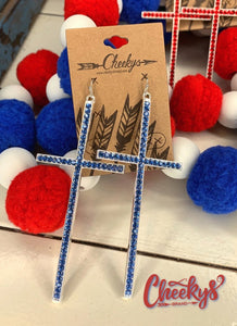 'Cheekys Original' ~Can I Get An Amen Cross Earrings