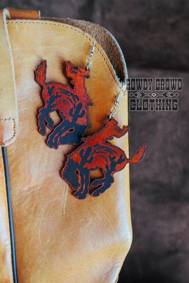 Rowdy Crowd Bucking Bronc Earrings