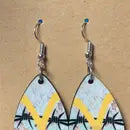 Yellowstone small dangle earrings Yellow Y & Barbed wire