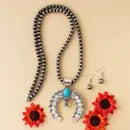 Navajo Pearls w/ Pendant Necklace