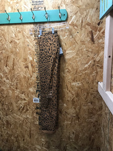 L&B Leopard Cuffed Boy Friend Fit Jean