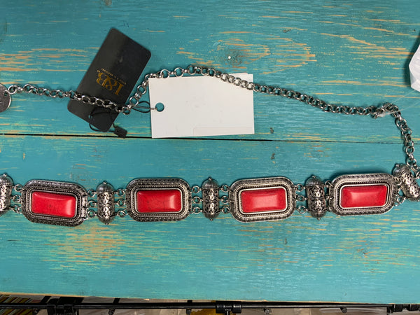 L&B Chain style belt w/ Stones. Several colors to choose from